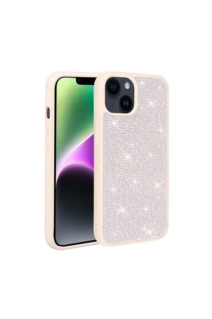 Apple iPhone 14 Uyumlu Kılıf Parlak Taşlı Tasarım Zore Ston Kapak
