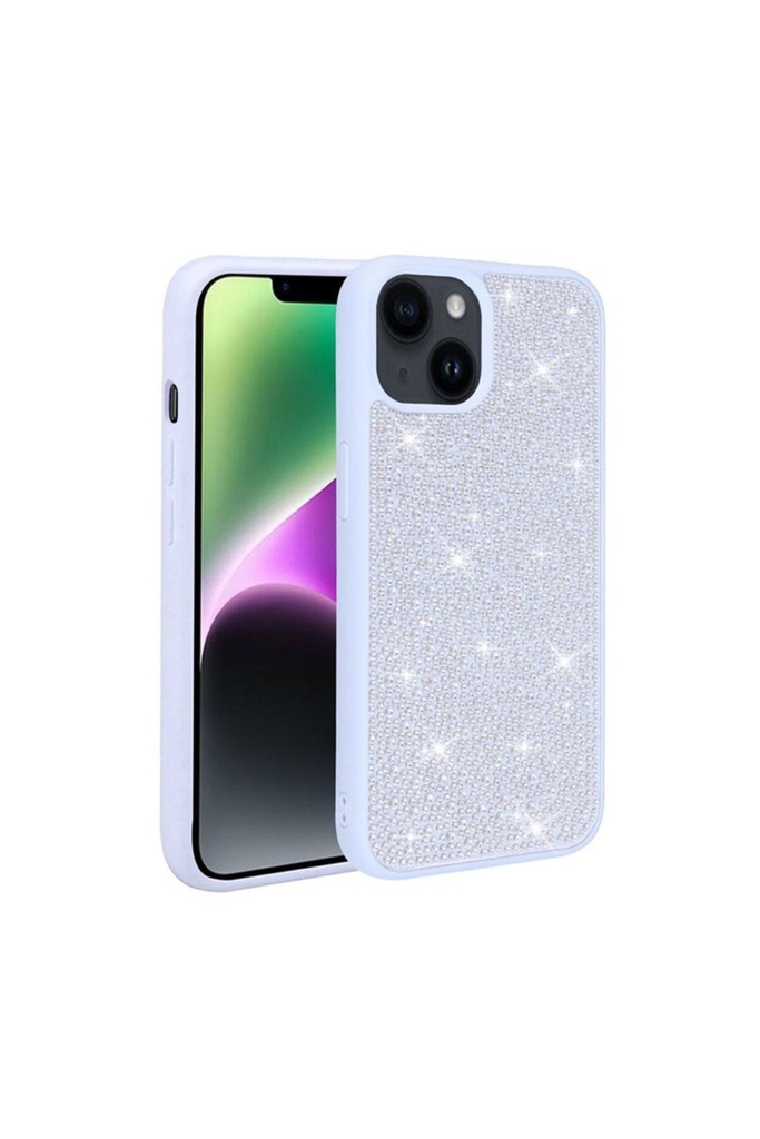 Apple iPhone 14 Uyumlu Kılıf Parlak Taşlı Tasarım Zore Ston Kapak