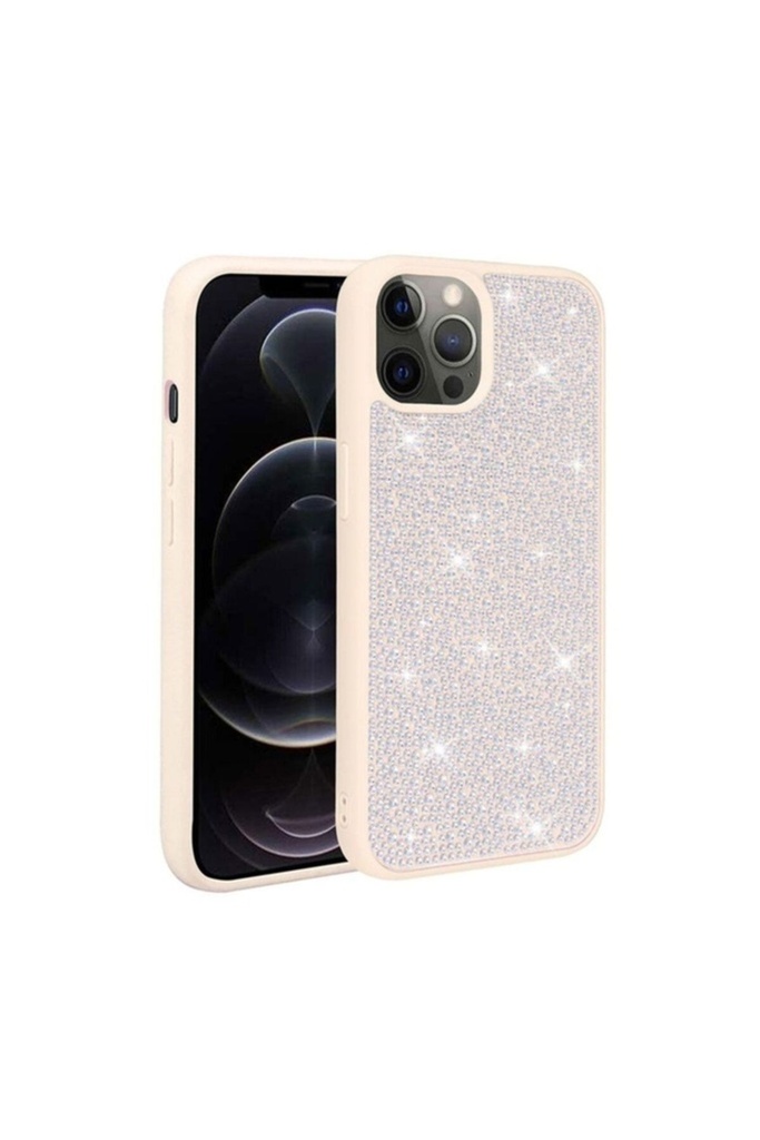Apple iPhone 14 Pro Max Uyumlu Kılıf Parlak Taşlı Tasarım Zore Ston Kapak