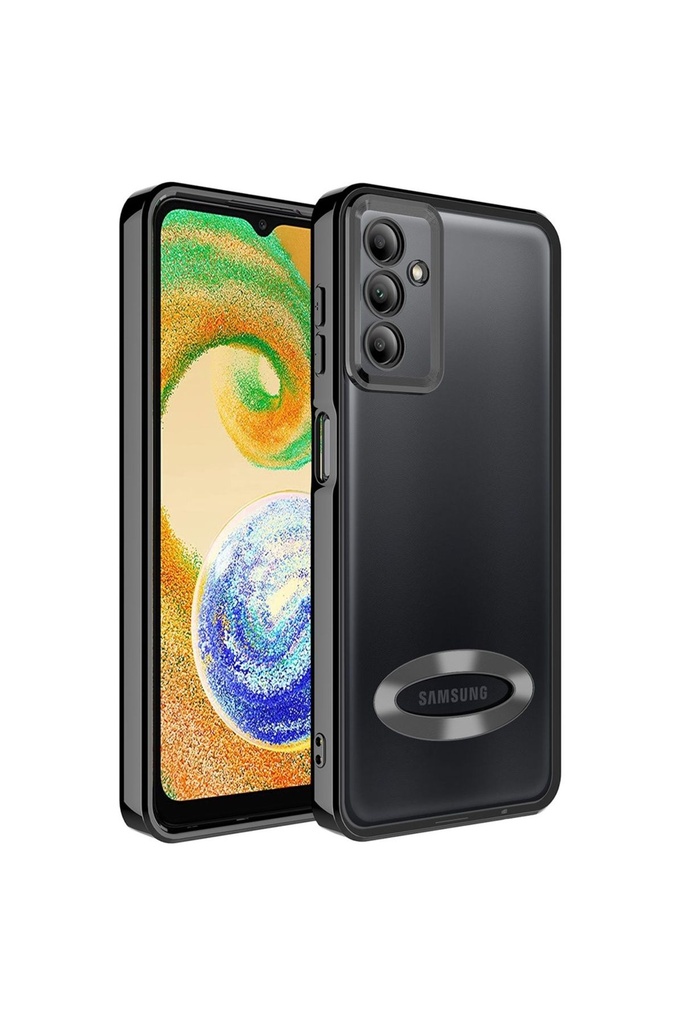[RNZ-TA89246] Samsung Galaxy A34 Uyumlu Kılıf Kamera Korumalı Logo Gösteren Zore Omega Kapak (Siyah)
