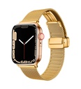 Apple Watch 38mm Uyumlu Kordon Hasır Metal Mıknatıs Tokalı Zore KRD-85 Kayış