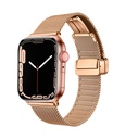 Apple Watch 38mm Uyumlu Kordon Hasır Metal Mıknatıs Tokalı Zore KRD-85 Kayış