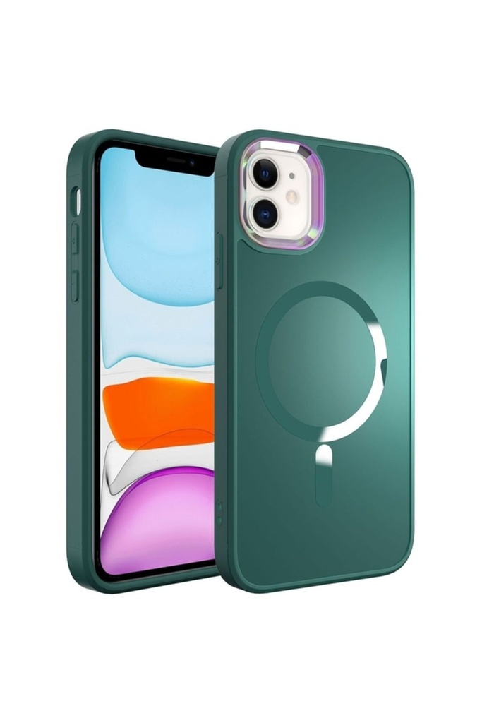 Apple iPhone 12 Uyumlu Kılıf M-safe Wireless Şarj Özellikli Zore Stil Kapak