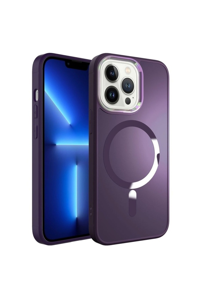 Apple iPhone 13 Pro Uyumlu Kılıf M-safe Wireless Şarj Özellikli Zore Stil Kapak