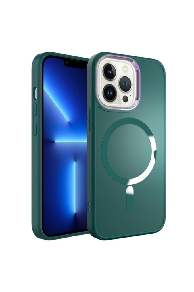 Apple iPhone 13 Pro Max Uyumlu Kılıf M-safe Wireless Şarj Özellikli Zore Stil Kapak