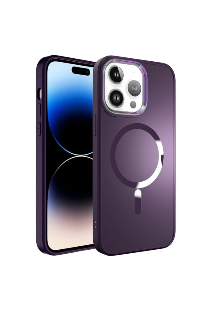 Apple iPhone 14 Pro Uyumlu Kılıf M-safe Wireless Şarj Özellikli Zore Stil Kapak