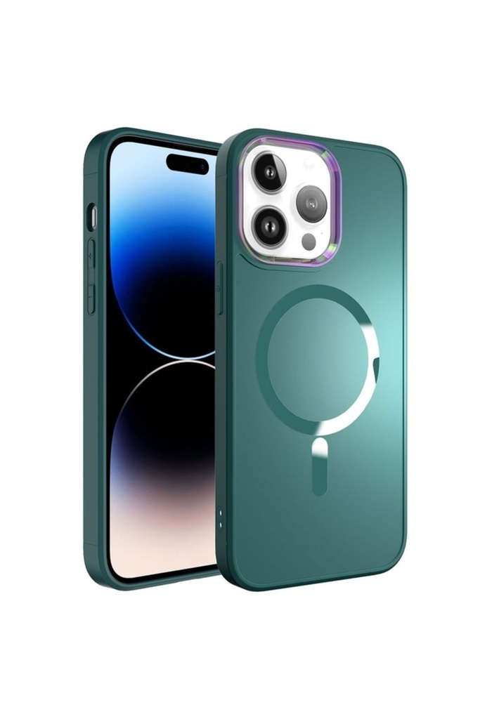 Apple iPhone 14 Pro Uyumlu Kılıf M-safe Wireless Şarj Özellikli Zore Stil Kapak