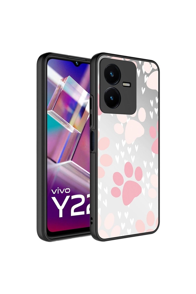 Vivo Y35 Uyumlu Kılıf Aynalı Desenli Kamera Korumalı Parlak Zore Mirror Kapak