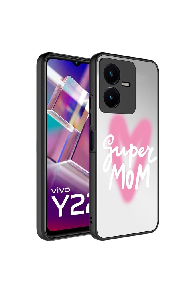 Vivo Y35 Uyumlu Kılıf Aynalı Desenli Kamera Korumalı Parlak Zore Mirror Kapak