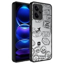 Xiaomi Redmi Note 12 5G Uyumlu Kılıf Aynalı Desenli Kamera Korumalı Parlak Zore Mirror Kapak
