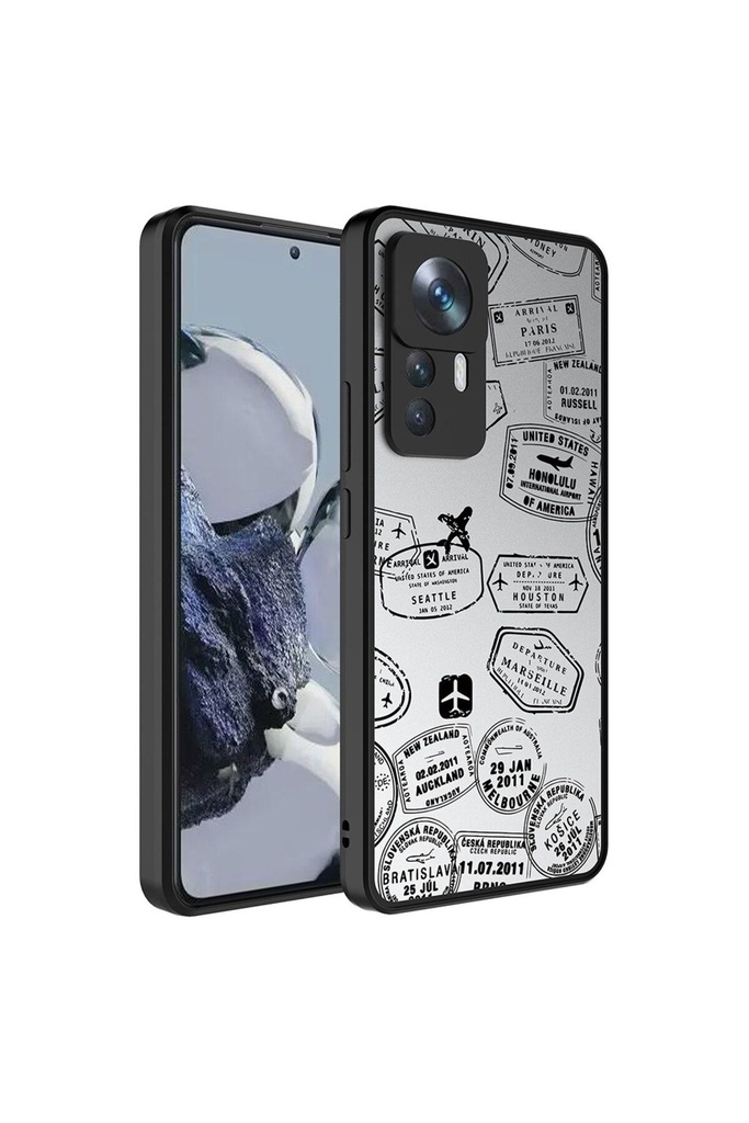 Xiaomi Mi 12T Pro Uyumlu Kılıf Aynalı Desenli Kamera Korumalı Parlak Zore Mirror Kapak