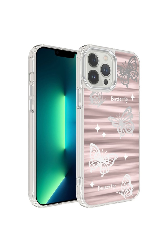 [RNZ-TA89595] Apple iPhone 12 Pro Max Uyumlu Kılıf Airbagli Parlak Tasarımlı Zore Mimbo Kapak (NO5)