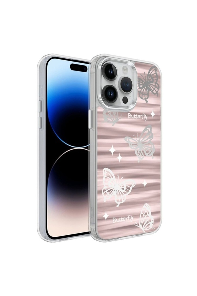 Apple iPhone 14 Pro Uyumlu Kılıf Airbagli Parlak Tasarımlı Zore Mimbo Kapak