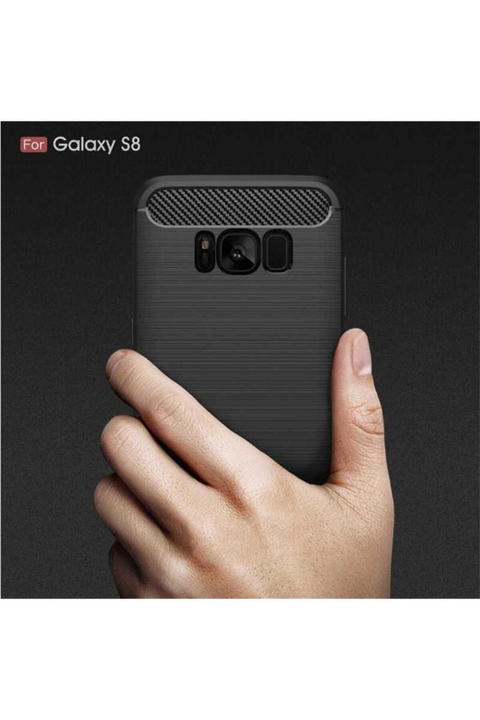 [RNZ-TA738] Samsung Galaxy S8 Plus Uyumlu Kılıf Zore Room Silikon Kapak (Siyah)