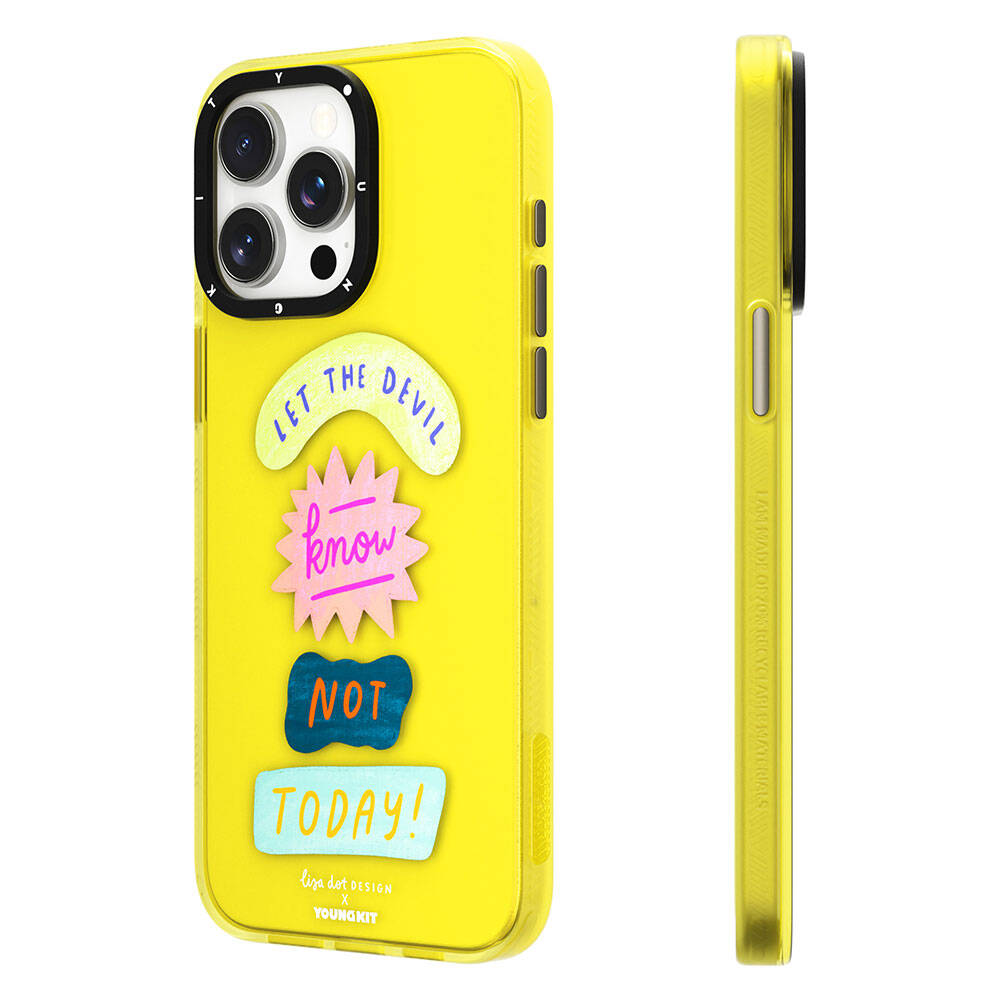 Apple iPhone 15 Pro Max Uyumlu Kılıf Yazı Desenli Youngkit Mindfulness Serisi Kapak