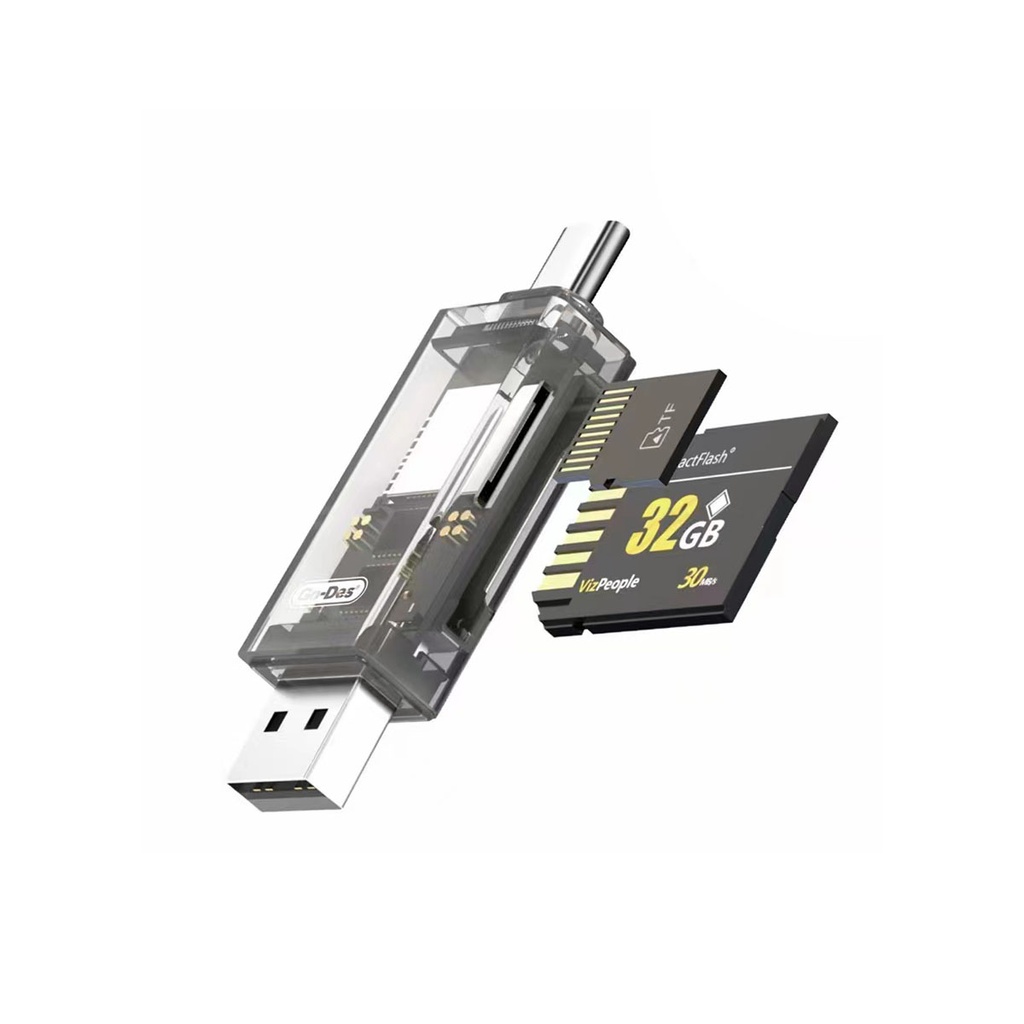 [RNZ-TA89669] Go Des GD-DK006 Type-C & USB-A Çıkışlı 4 in 1 OTG Hafıza Kart Okuyucu
