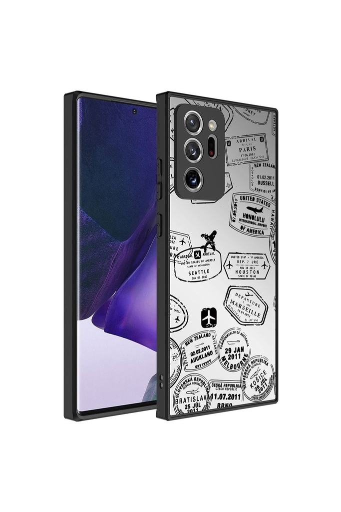 Samsung Galaxy Note 20 Ultra Uyumlu Kılıf Aynalı Desenli Kamera Korumalı Parlak Zore Mirror Kapak