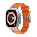 Apple Watch 44mm Uyumlu Kordon Silikon Metal Tokalı Soft Yüzey Zore KRD-89 Kayış