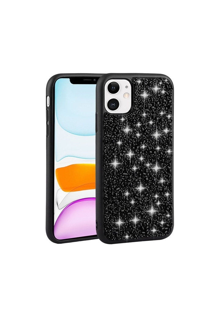 Apple iPhone 11 Uyumlu Kılıf Parlak Taşlı Tasarım Zore Linea Kapak