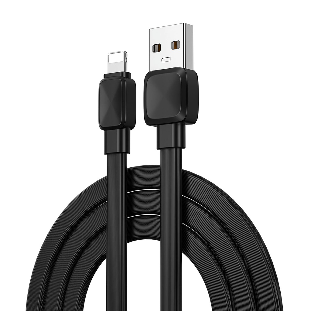 [RNZ-TA89831] Wiwu Bravo Wİ-C003 Yassı Tasarım Lightning Usb Kablo 1M (Siyah)