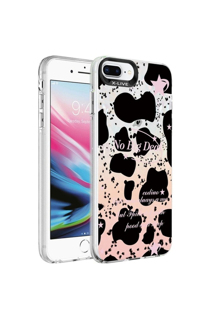 Apple iPhone 7 Plus Uyumlu Kılıf Mermer Desenli Zore Marbello Kapak