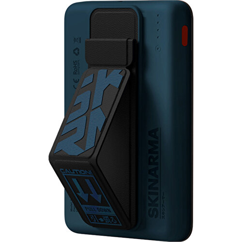 [ZTA90735] SkinArma Spunk Taşınabilir Wireless Şarj ve PD Hızlı Şarj Özellikli Powerbank 15W 5000mAh (Mavi)