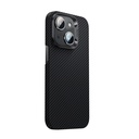 Apple iPhone 14 Uyumlu Kılıf M-safe Özellikli Karbon Fiber Benks 600D Essential Kevlar Kapak