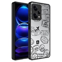Xiaomi Redmi Note 12 Pro 5G Uyumlu Kılıf Aynalı Desenli Kamera Korumalı Parlak Zore Mirror Kapak