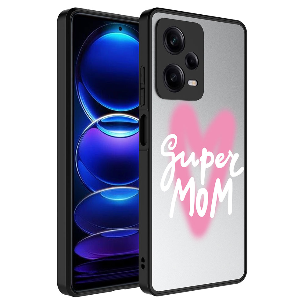 Xiaomi Redmi Note 12 Pro 5G Uyumlu Kılıf Aynalı Desenli Kamera Korumalı Parlak Zore Mirror Kapak
