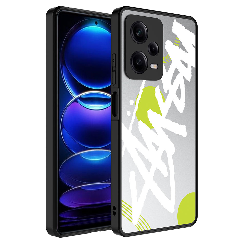 Xiaomi Redmi Note 12 Pro 5G Uyumlu Kılıf Aynalı Desenli Kamera Korumalı Parlak Zore Mirror Kapak