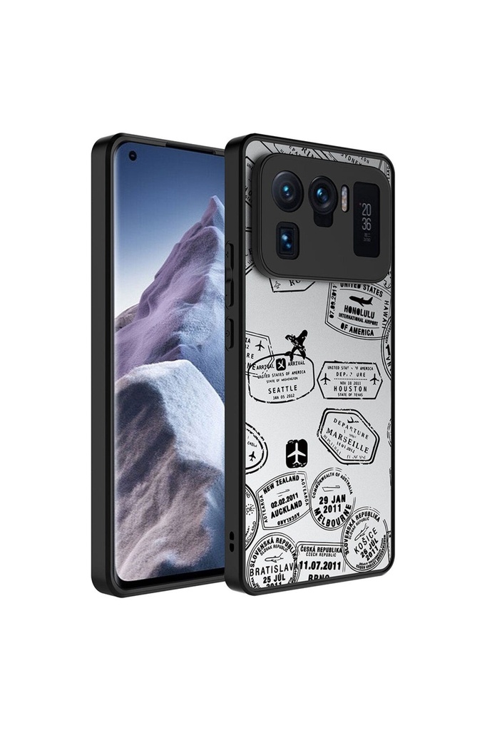 Xiaomi Mi 11 Ultra Uyumlu Kılıf Aynalı Desenli Kamera Korumalı Parlak Zore Mirror Kapak