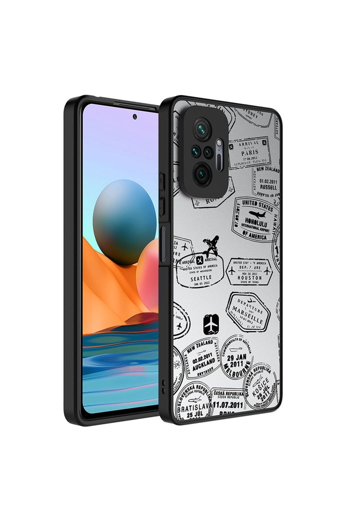Xiaomi Redmi Note 10 Pro Uyumlu Kılıf Aynalı Desenli Kamera Korumalı Parlak Zore Mirror Kapak