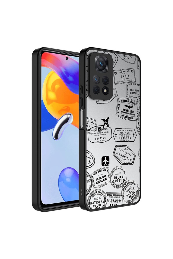 Xiaomi Redmi Note 12 Pro 4G Uyumlu Kılıf Aynalı Desenli Kamera Korumalı Parlak Zore Mirror Kapak