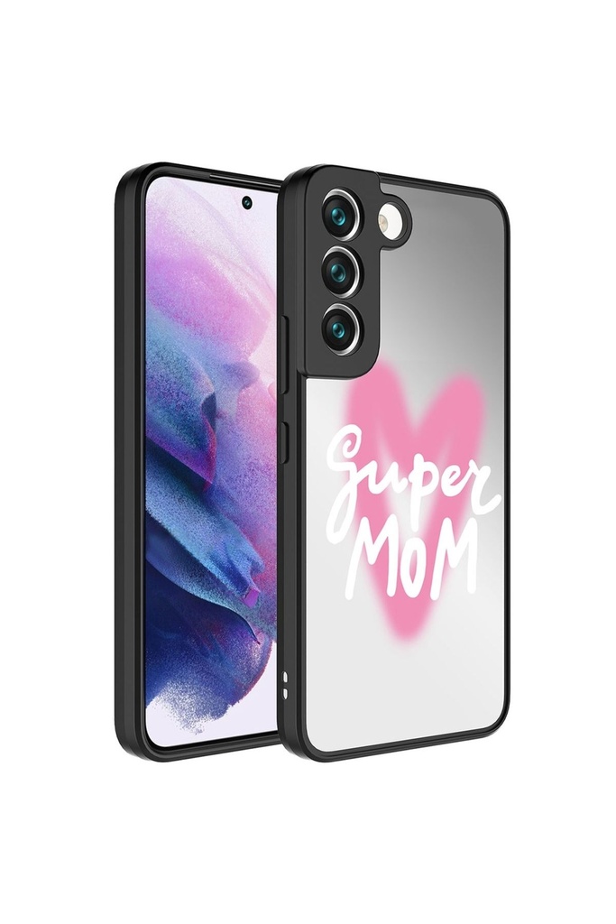 Samsung Galaxy S21 FE Uyumlu Kılıf Aynalı Desenli Kamera Korumalı Parlak Zore Mirror Kapak