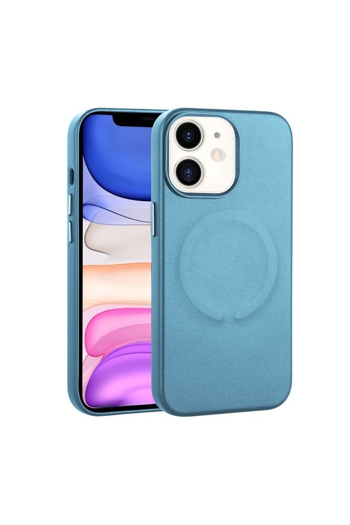 Apple iPhone 11 Uyumlu Kılıf PU Deri M-safe Wireless Şarj Özellikli Zore Derix Kapak