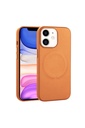 Apple iPhone 11 Uyumlu Kılıf PU Deri M-safe Wireless Şarj Özellikli Zore Derix Kapak