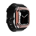 Apple Watch 7 41mm Uyumlu Zore KRD-88 Sert PC Kasa Koruyuculu Silikon Kordon
