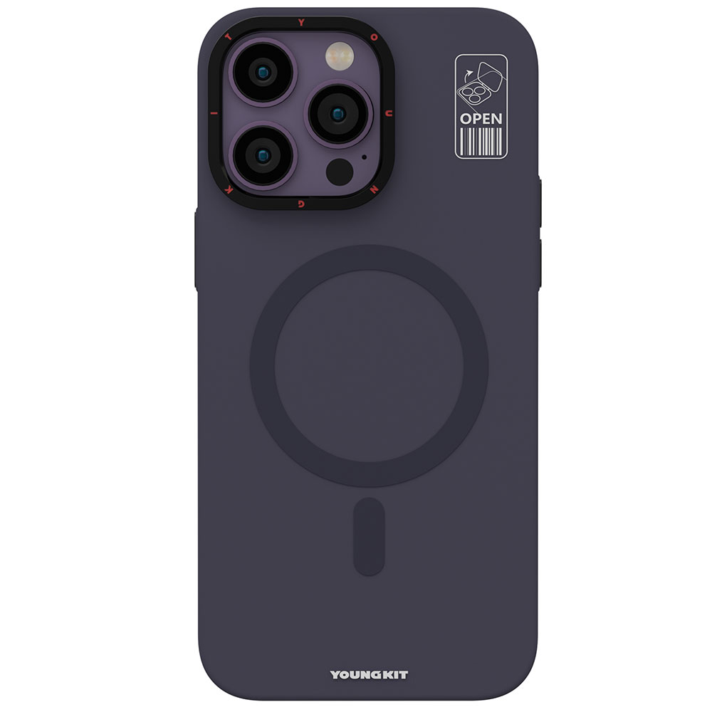 Apple iPhone 13 Pro Max Uyumlu Kılıf M-safe Şarj Özellikli Standlı YoungKit Hermit Bracket Serisi Kapak