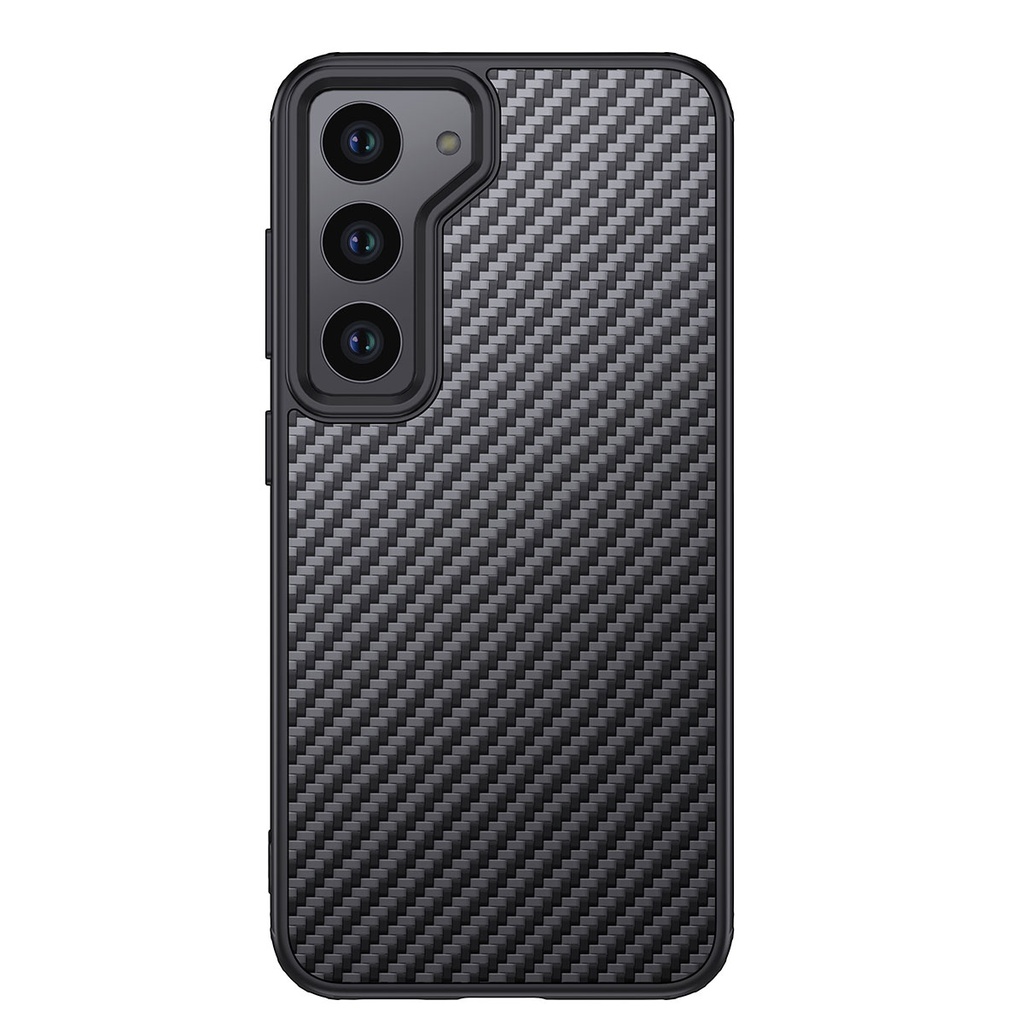 [RNZ-TA90039] Samsung Galaxy S23 Uyumlu Kılıf Aramid Karbon Fiber M-safe Özellikli Wlons Radison Kapak