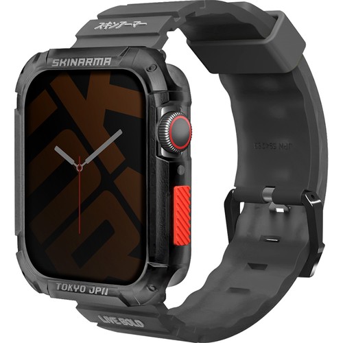 Apple Watch 7 45mm Uyumlu SkinArma Kurono Sert PC Kasa Koruyucu + Shokku Silikon Kordon