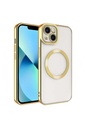 Apple iPhone 13 Uyumlu Kılıf M-safe Wireless Şarj Özellikli Zore Setro Silikon