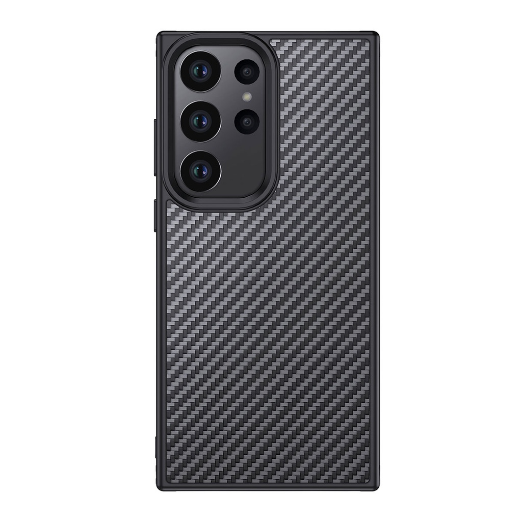 Samsung Galaxy S23 Ultra Uyumlu Kılıf Aramid Karbon Fiber M-safe Özellikli Wlons Radison Kapak
