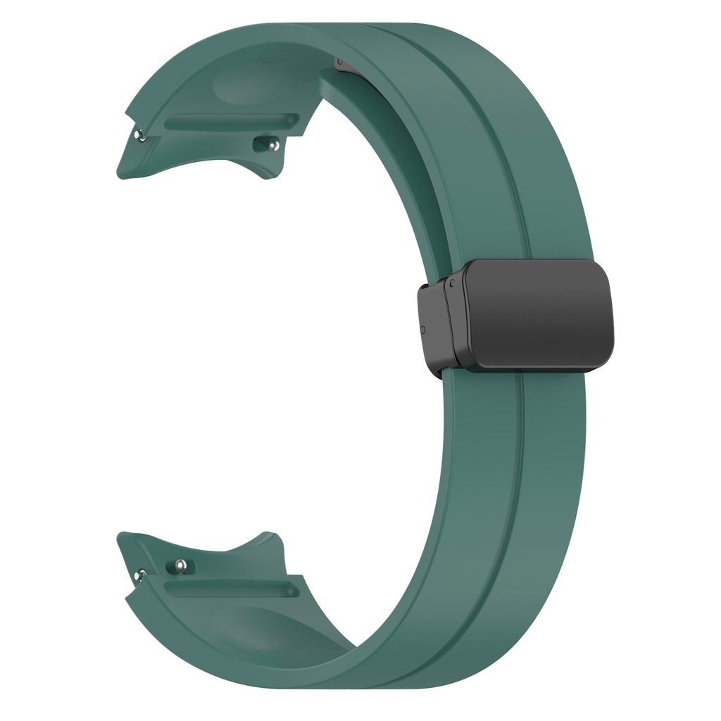 Samsung Galaxy Watch 4 40mm Uyumlu Kordon Silikon Metal Mıknatıslı Toka Zore KRD-84 Kayış