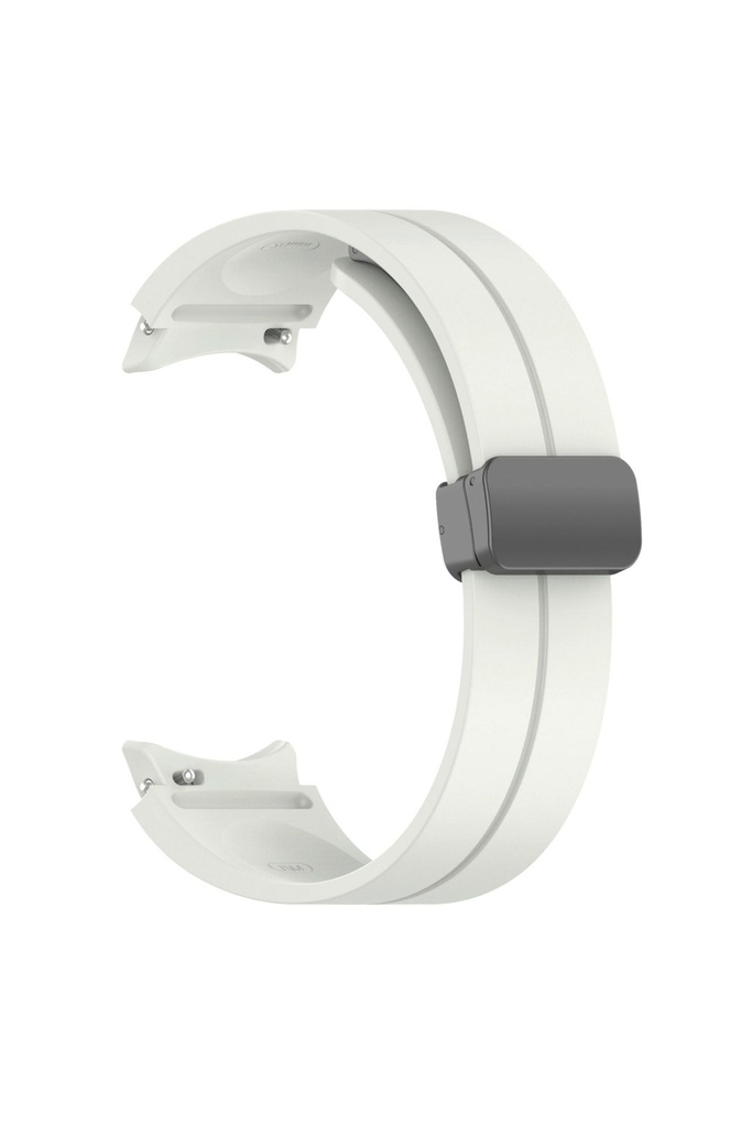 Samsung Galaxy Watch 5 44mm Uyumlu Kordon Silikon Metal Mıknatıslı Toka Zore KRD-84 Kayış