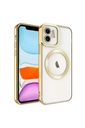 Apple iPhone 11 Uyumlu Kılıf M-safe Wireless Şarj Özellikli Zore Setro Silikon