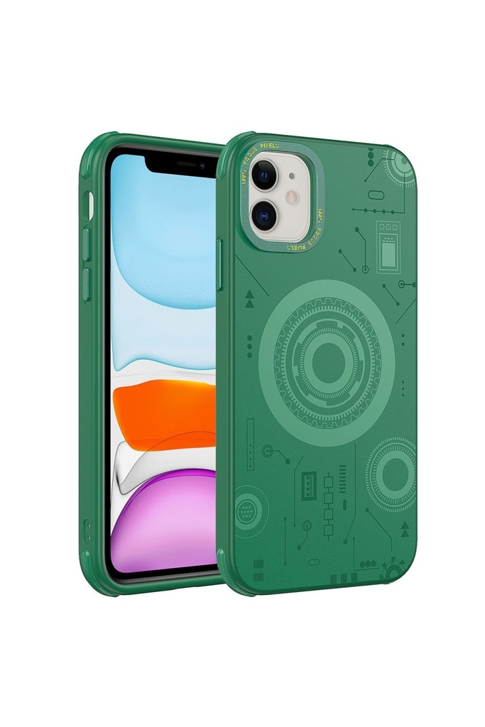 Apple iPhone 12 Uyumlu Kılıf Zore Wireless Şarj Özellikli Desenli Hot Kapak