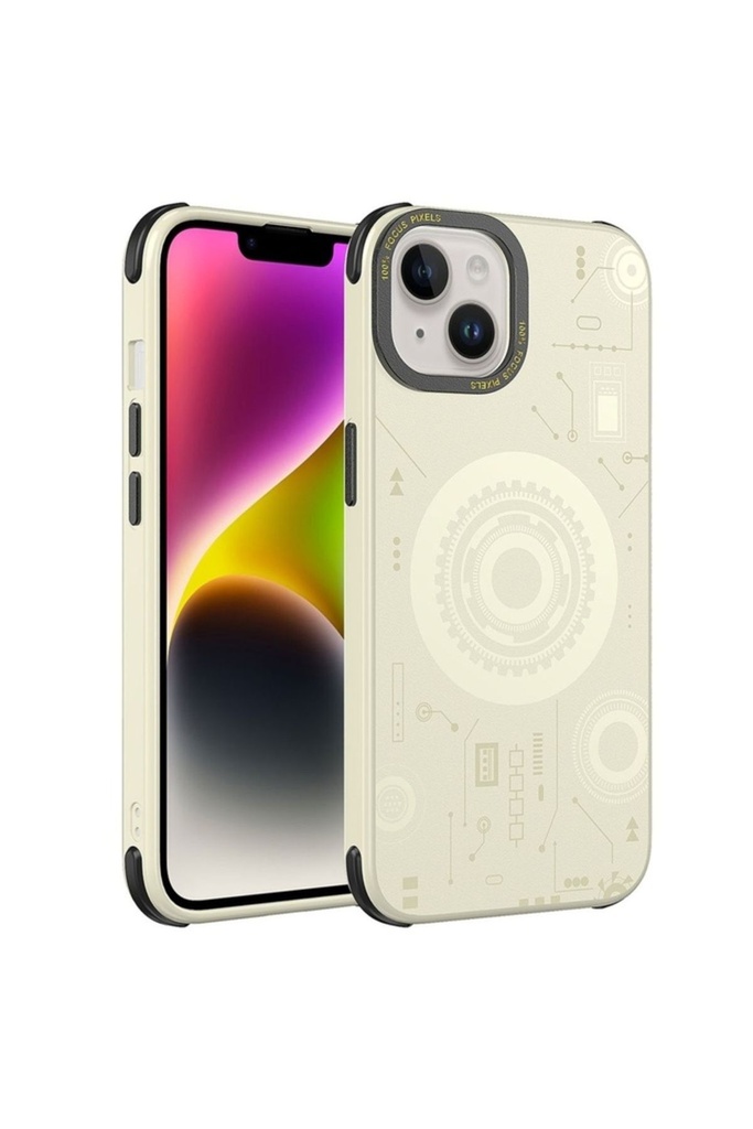 Apple iPhone 13 Uyumlu Kılıf Zore Wireless Şarj Özellikli Desenli Hot Kapak
