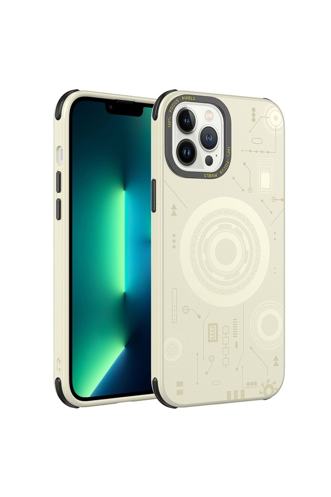 Apple iPhone 13 Pro Uyumlu Kılıf Zore Wireless Şarj Özellikli Desenli Hot Kapak