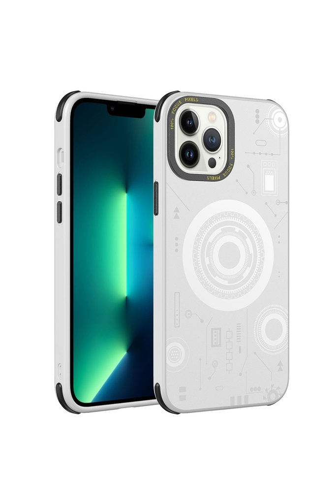 Apple iPhone 13 Pro Max Uyumlu Kılıf Zore Wireless Şarj Özellikli Desenli Hot Kapak