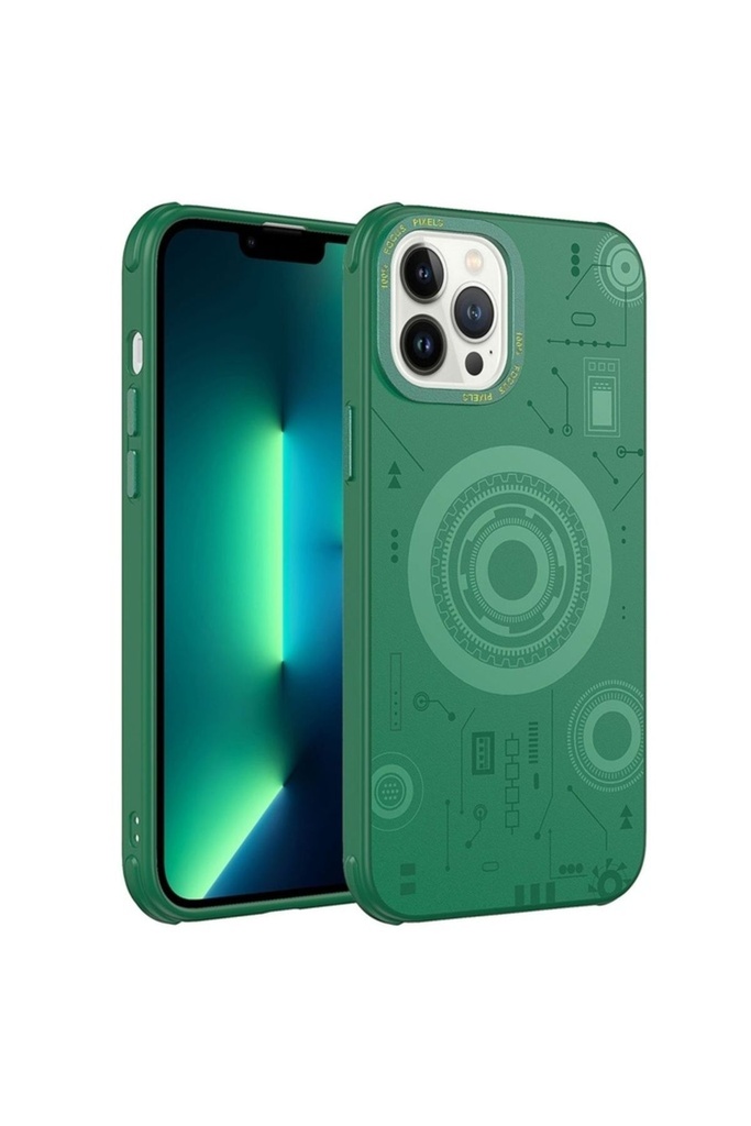 Apple iPhone 13 Pro Max Uyumlu Kılıf Zore Wireless Şarj Özellikli Desenli Hot Kapak
